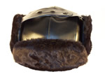 196 Black Vinyl Fur Trooper Cap